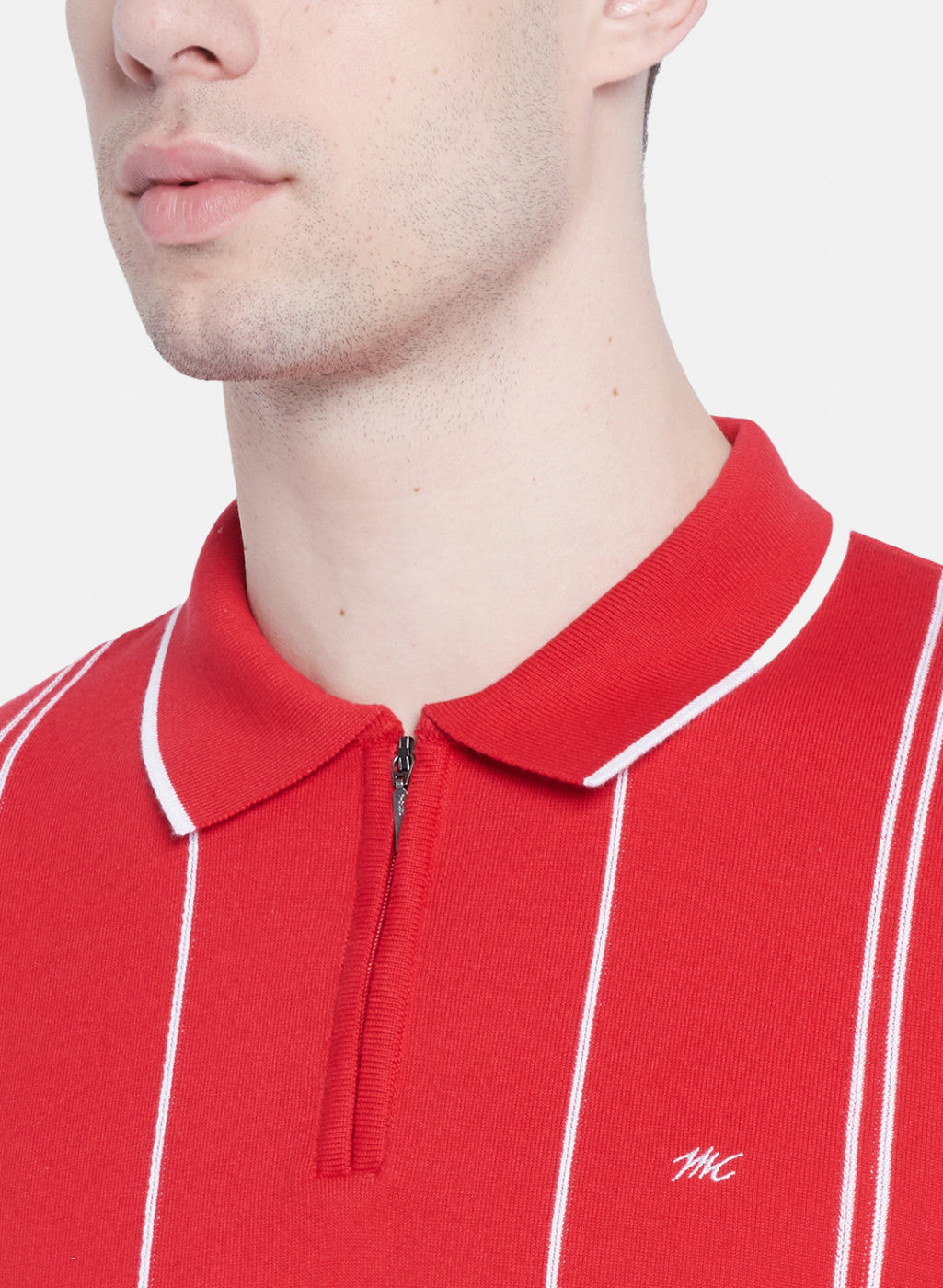 Mens Red Plain T-Shirt