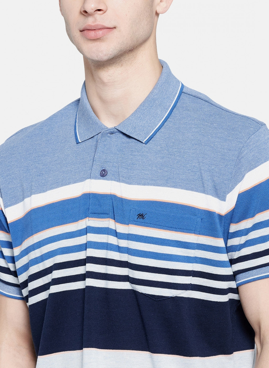 Mens Blue Stripe T-Shirt