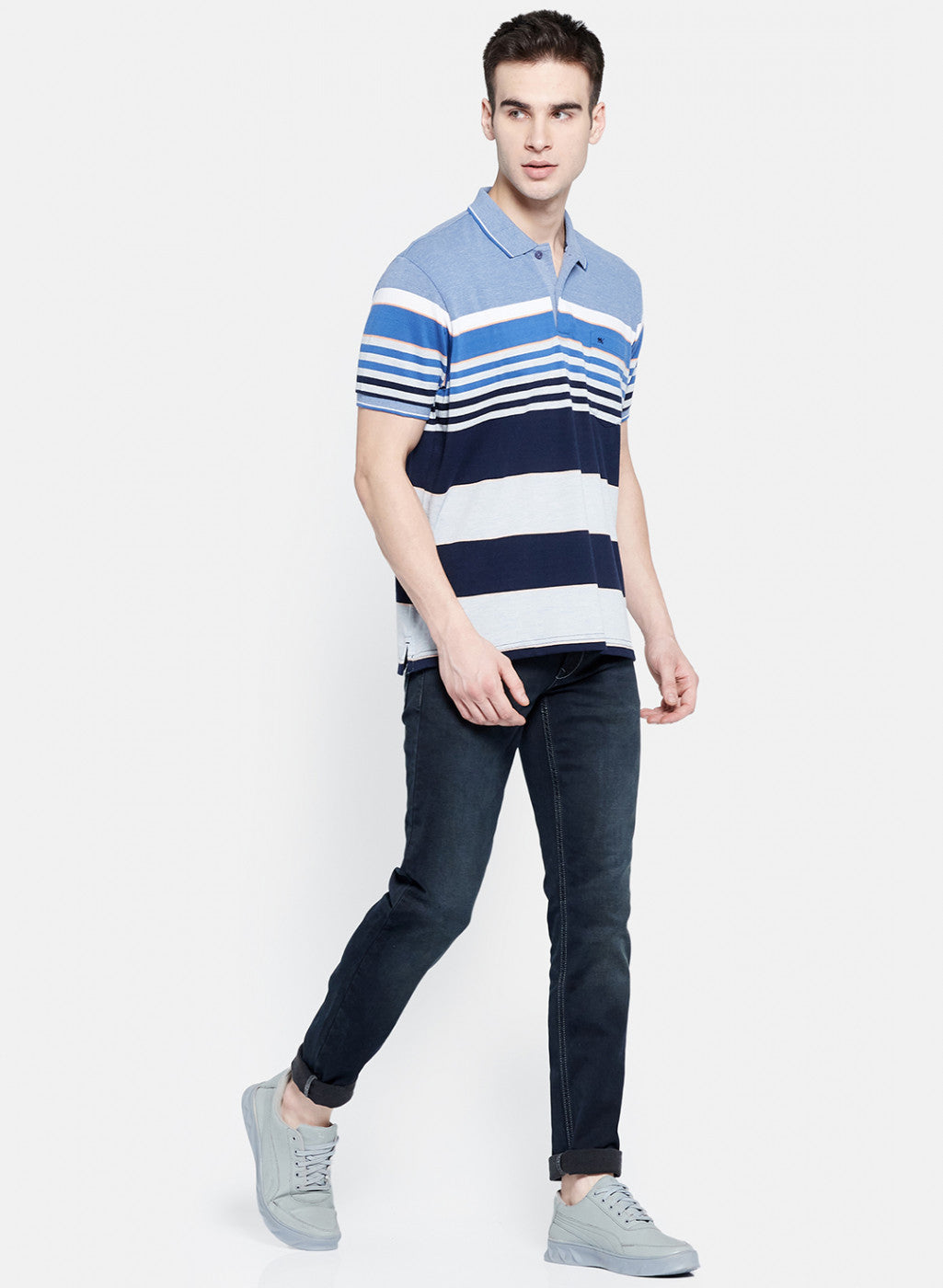 Mens Blue Stripe T-Shirt