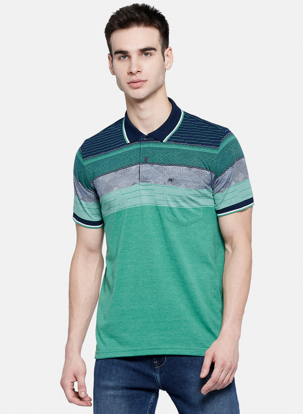 Mens Green Stripe T-Shirt