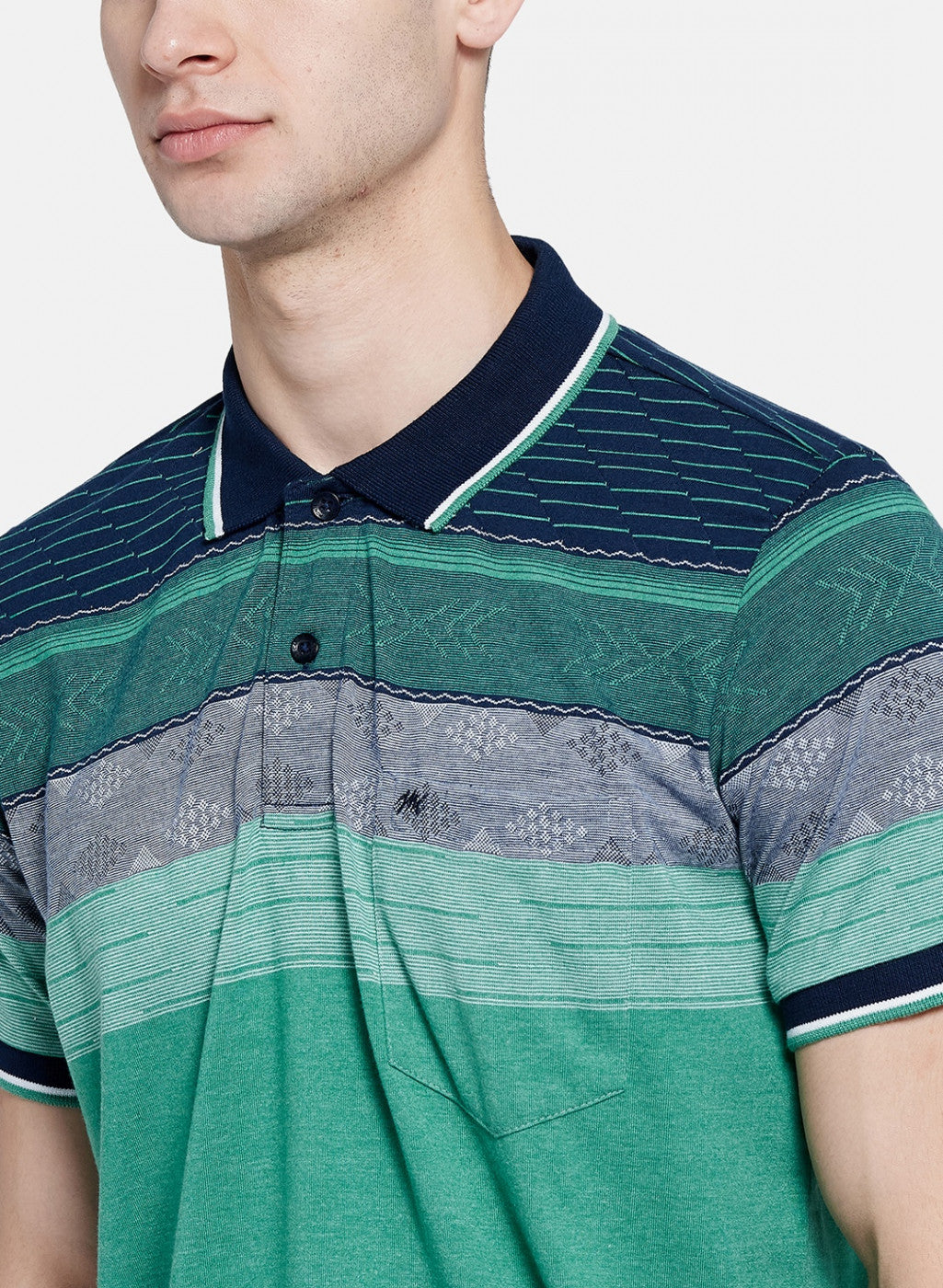 Mens Green Stripe T-Shirt