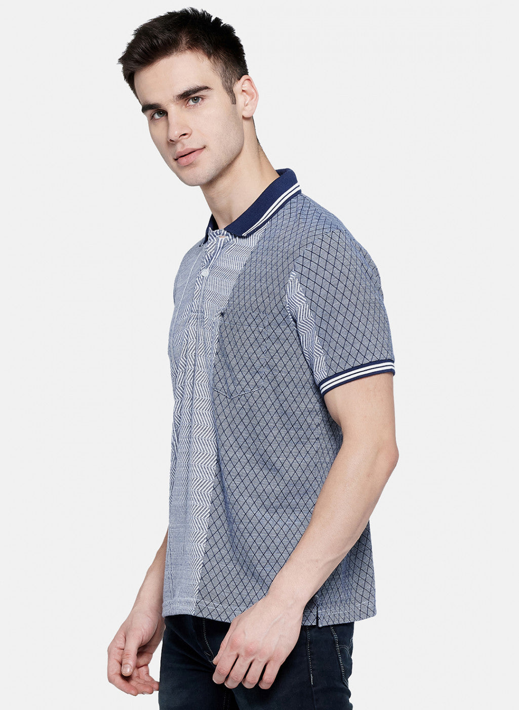 Mens Blue Stripe T-Shirt