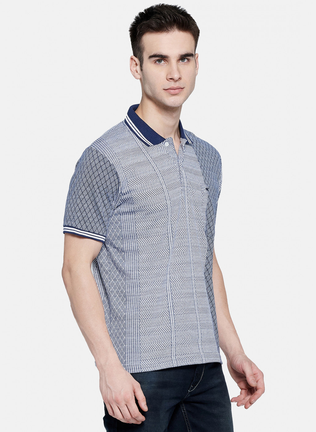 Mens Blue Stripe T-Shirt