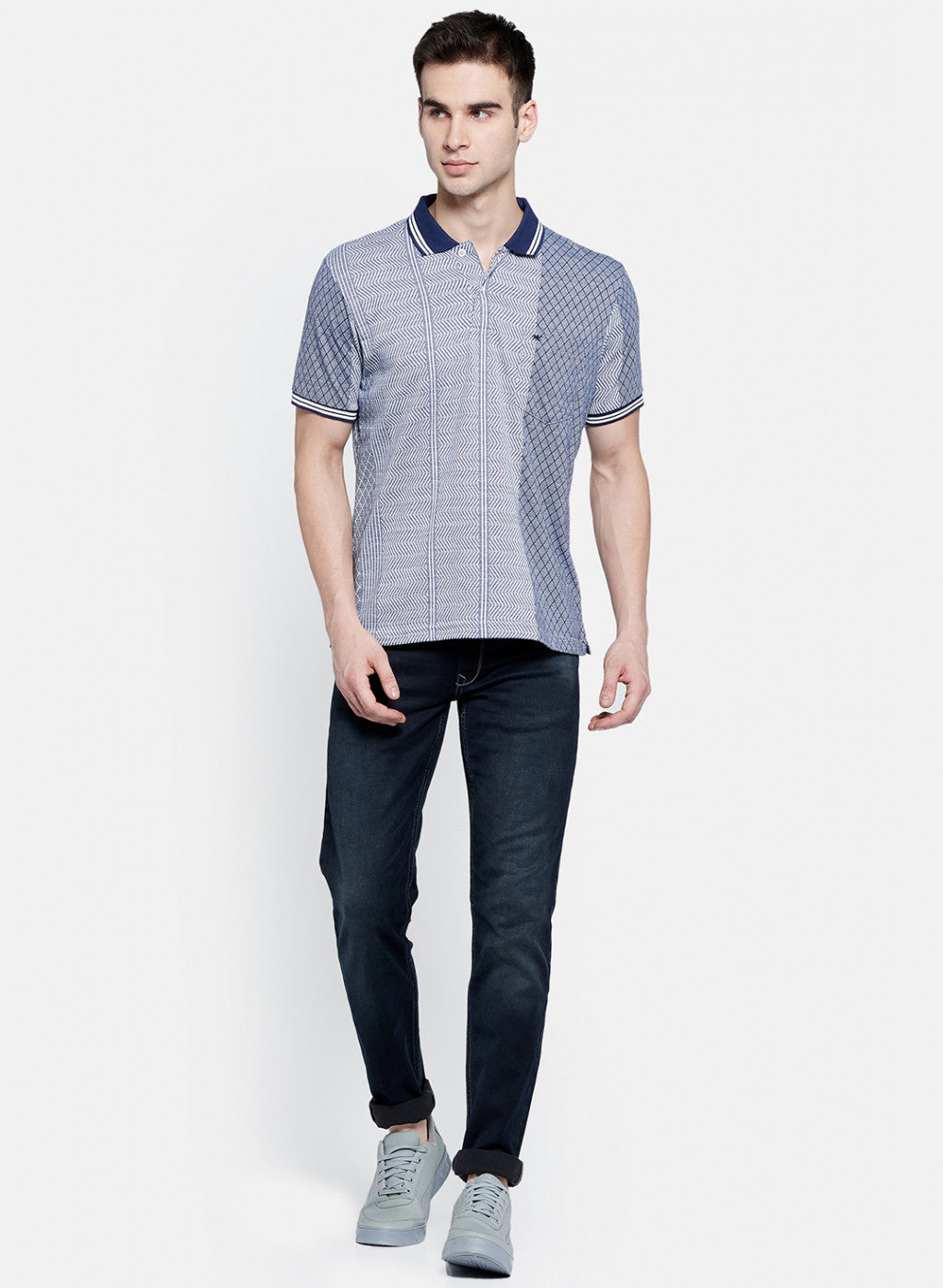 Mens Blue Stripe T-Shirt