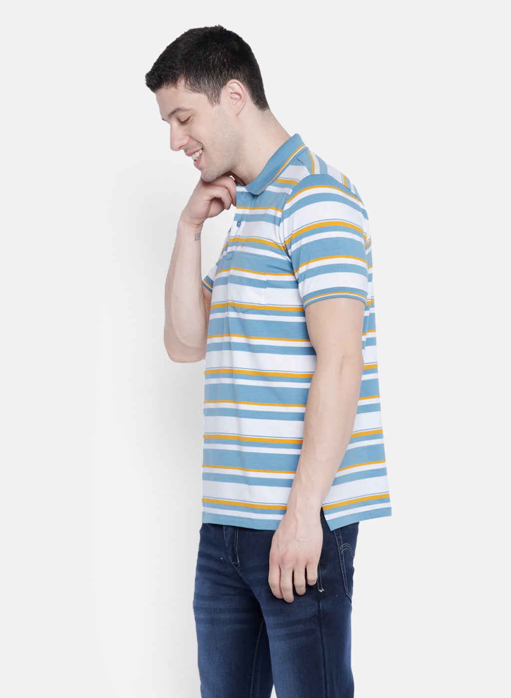 Mens Blue Stripe T-Shirt