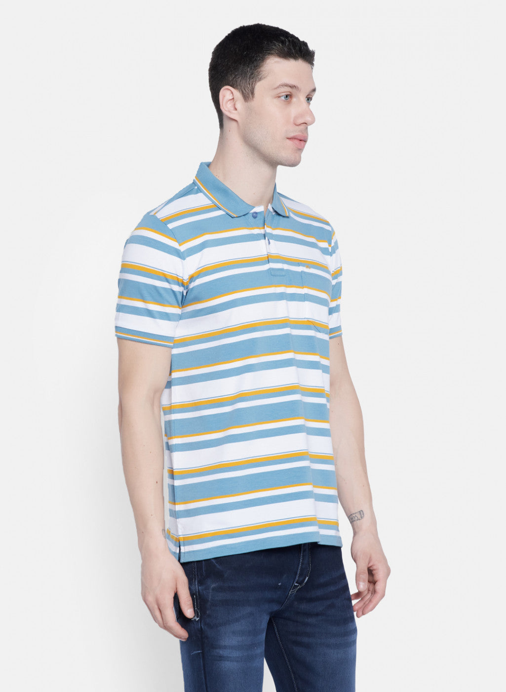 Mens Blue Stripe T-Shirt