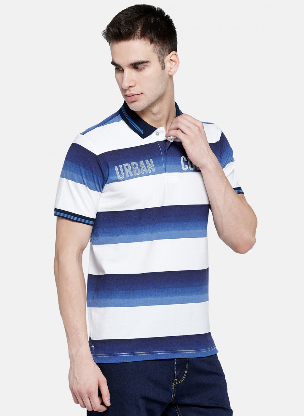 Mens Royal Blue Stripe T-Shirt