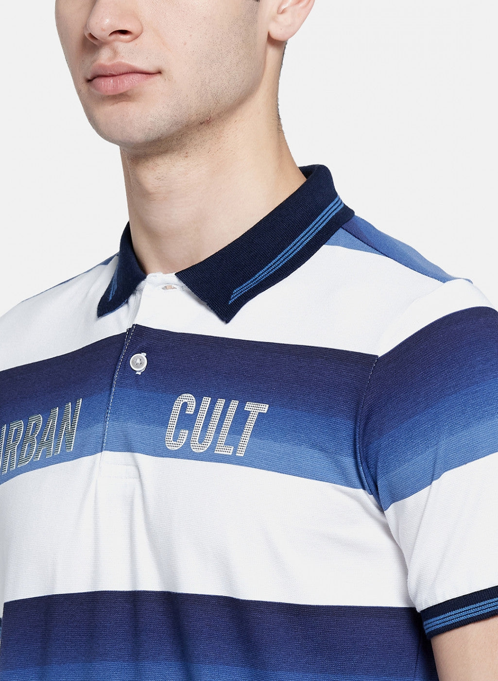 Mens Royal Blue Stripe T-Shirt