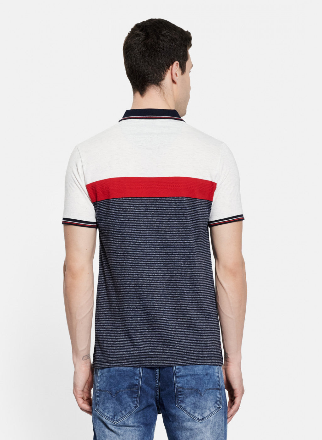 Mens White Stripe T-Shirt