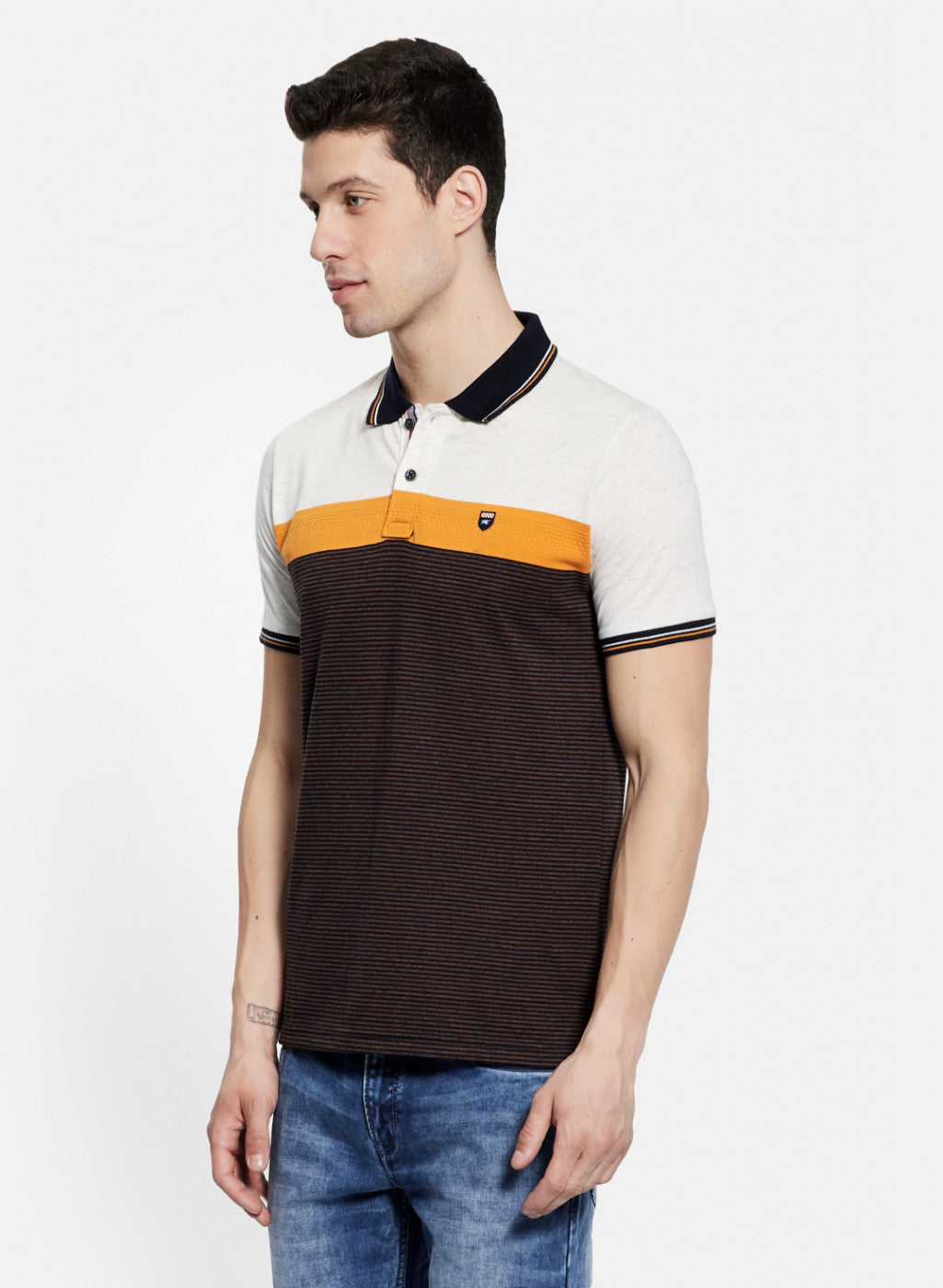 Mens Multi Color Stripe T-Shirt