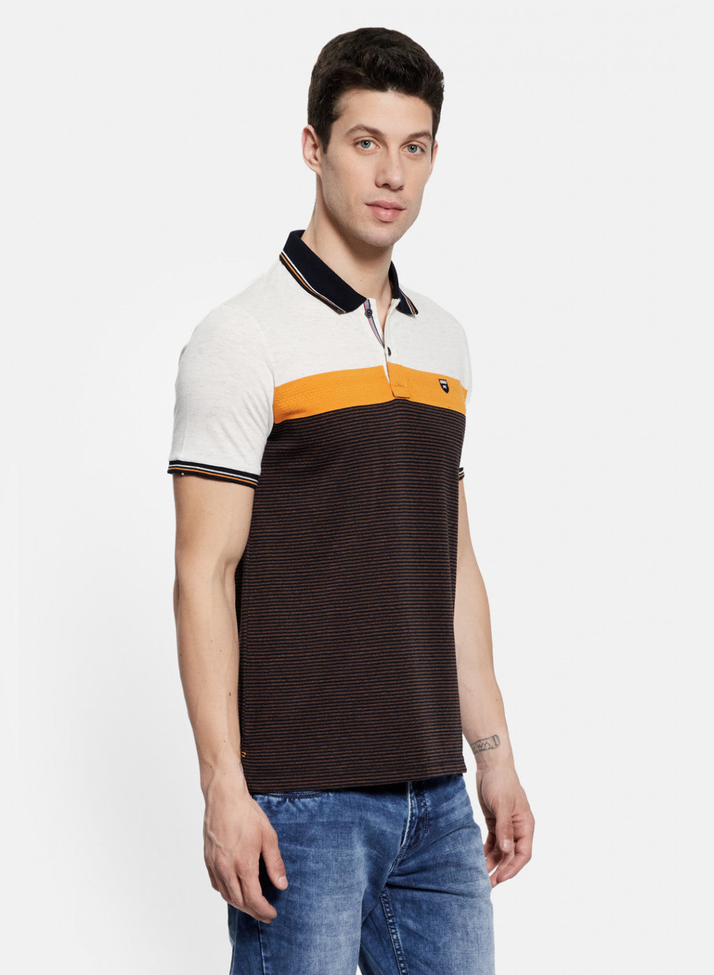 Mens Multi Color Stripe T-Shirt