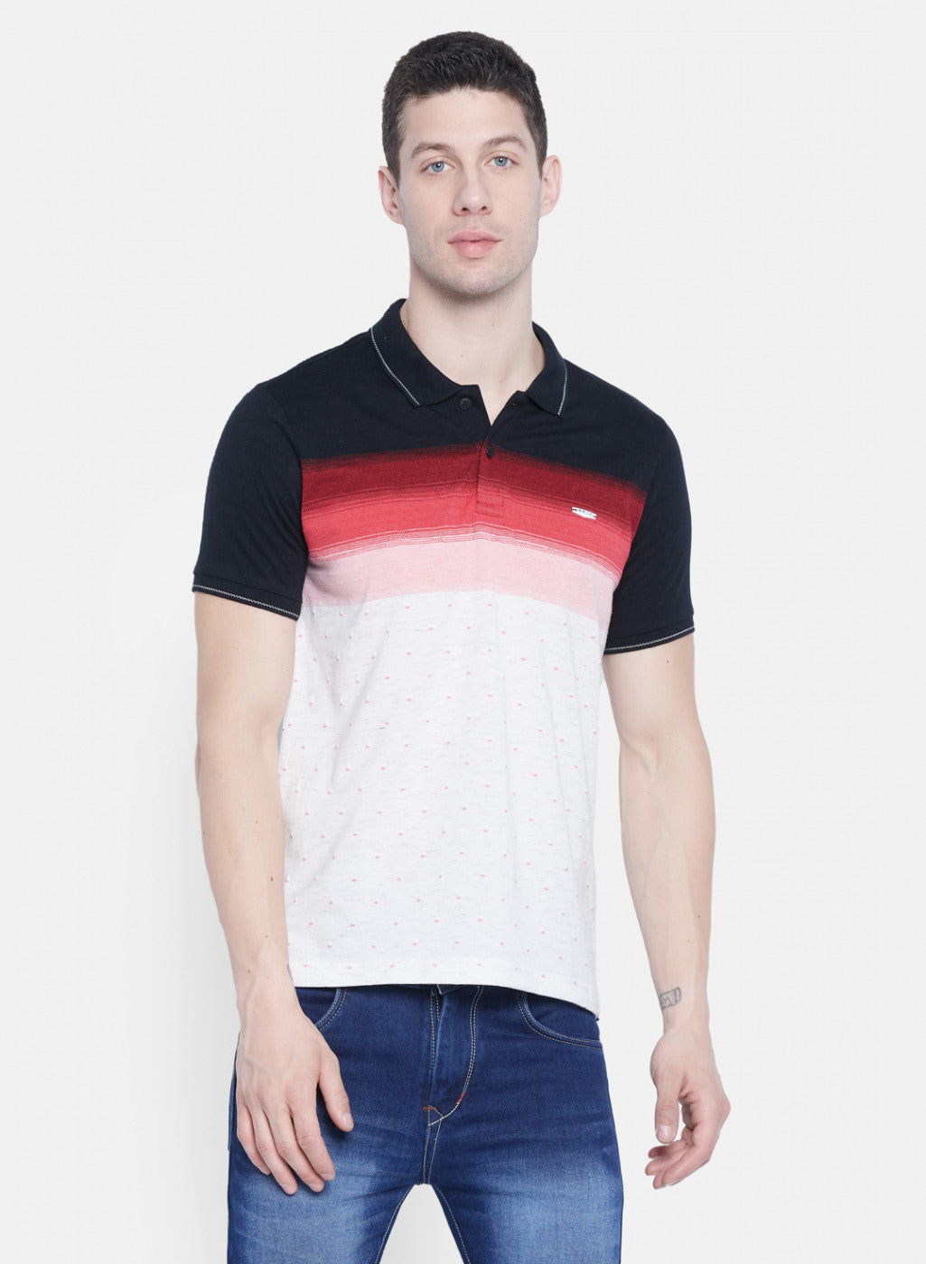 Mens Multicolor Stripe T-Shirt