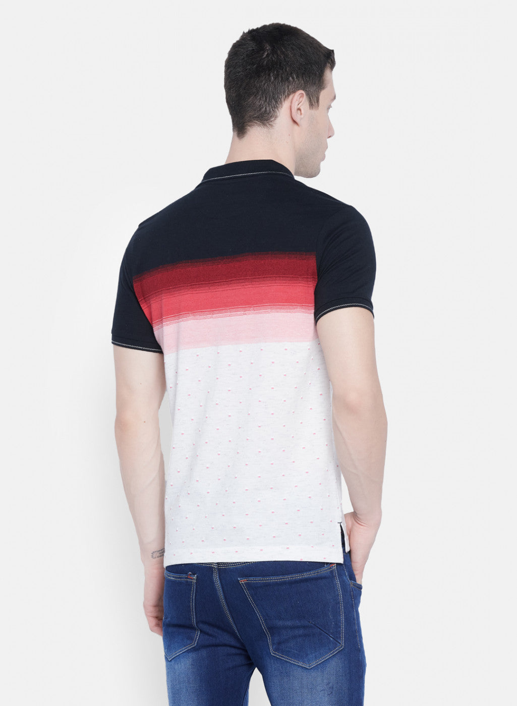 Mens Multicolor Stripe T-Shirt