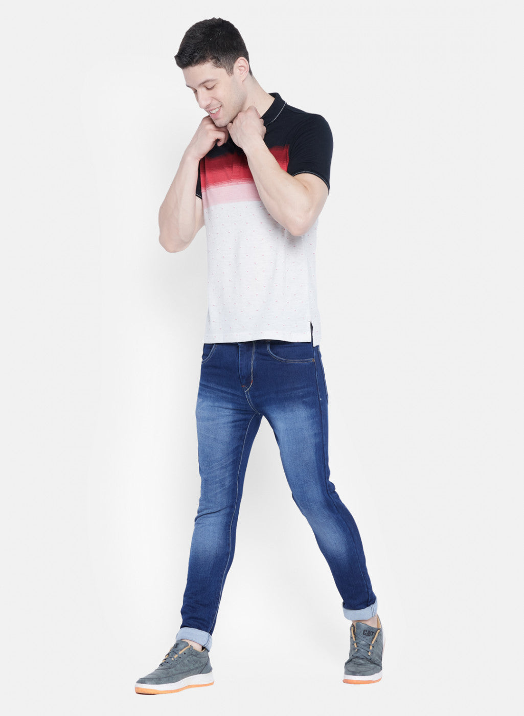 Mens Multicolor Stripe T-Shirt