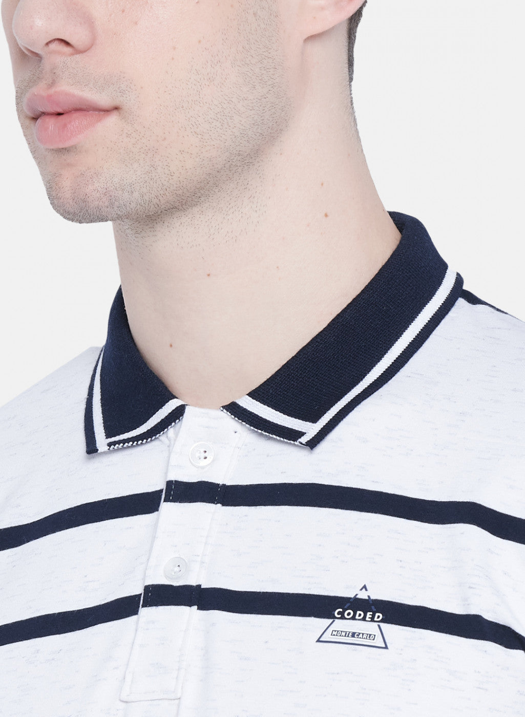 Mens Off White Stripe T-Shirt