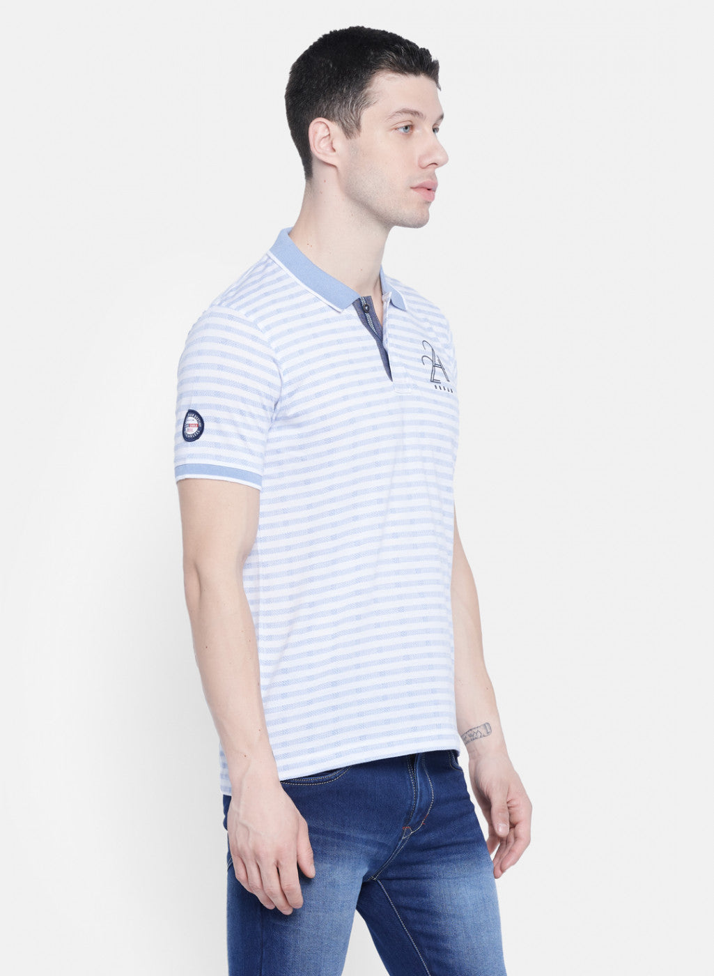 Mens Blue Stripe T-Shirt
