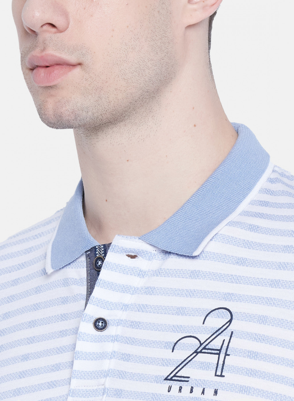 Mens Blue Stripe T-Shirt