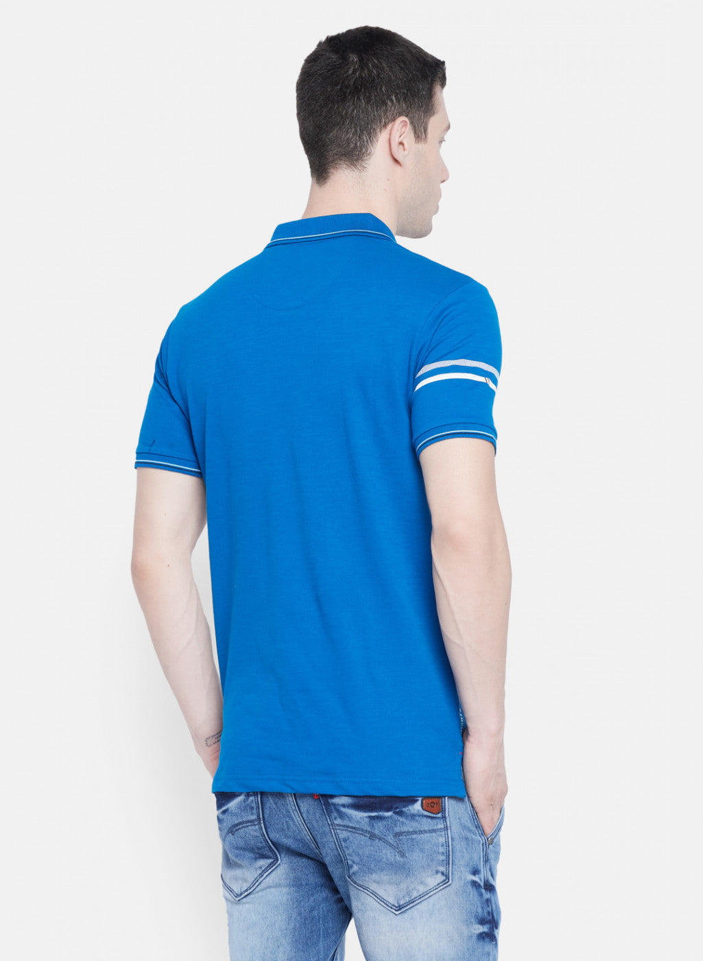 Mens Blue Printed T-Shirt