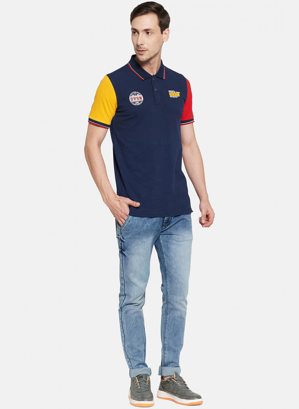 Mens Blue Printed T-Shirt