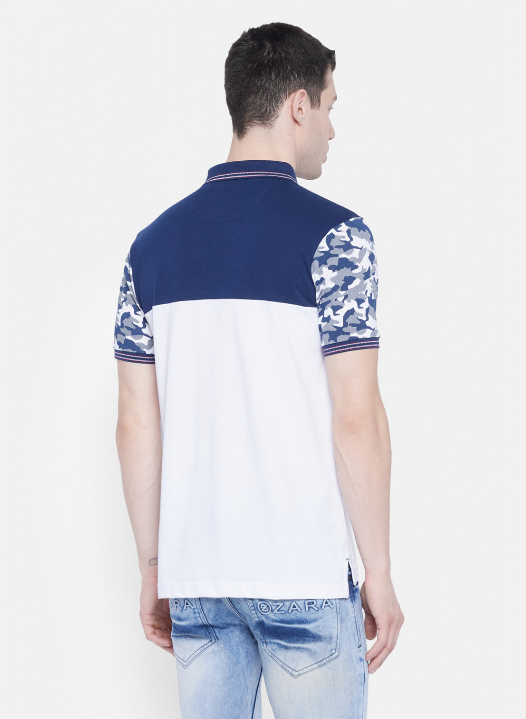 Mens Blue Printed T-Shirt