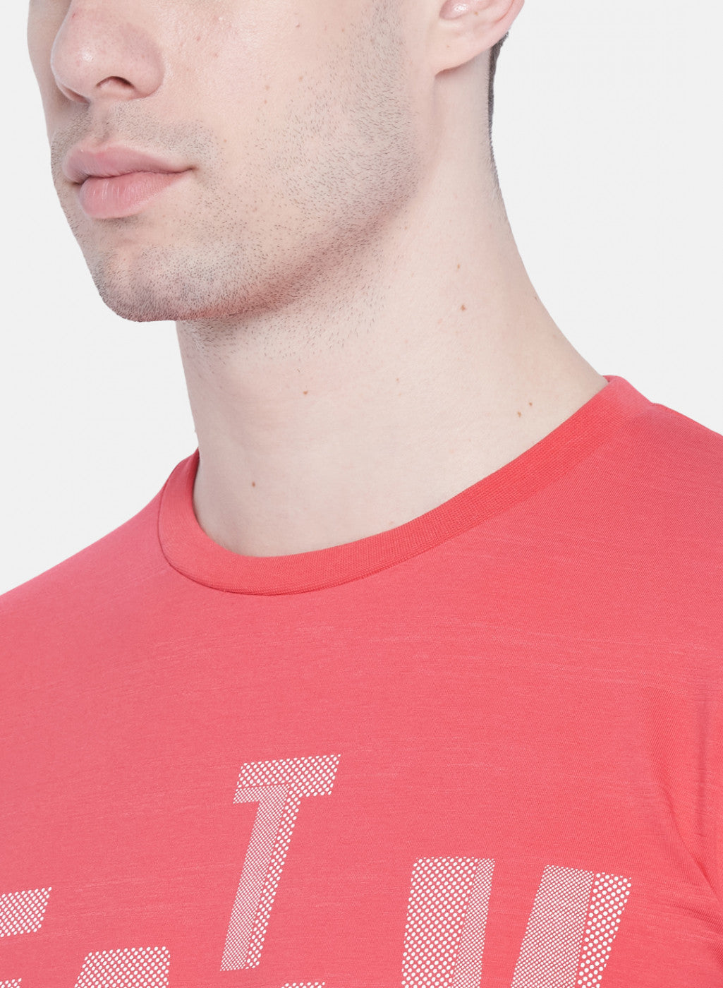 Mens Pink Printed T-Shirt