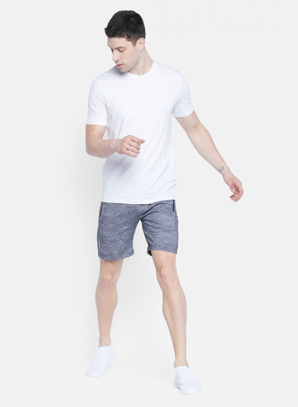 Mens Black Jaquard Bermuda