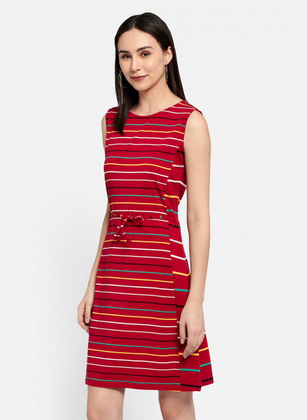 Womens Red Stripe Dress