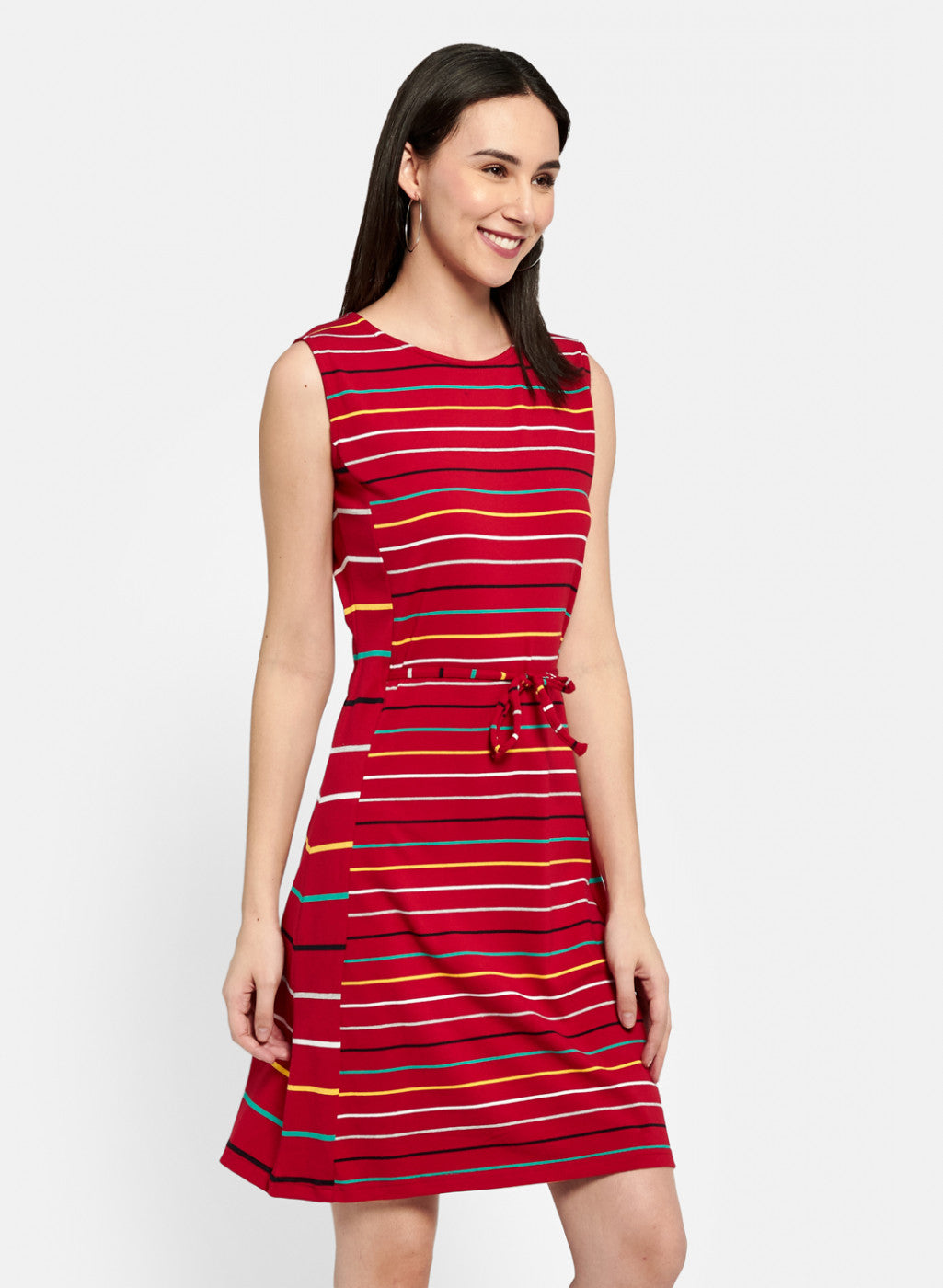 Womens Red Stripe Dress