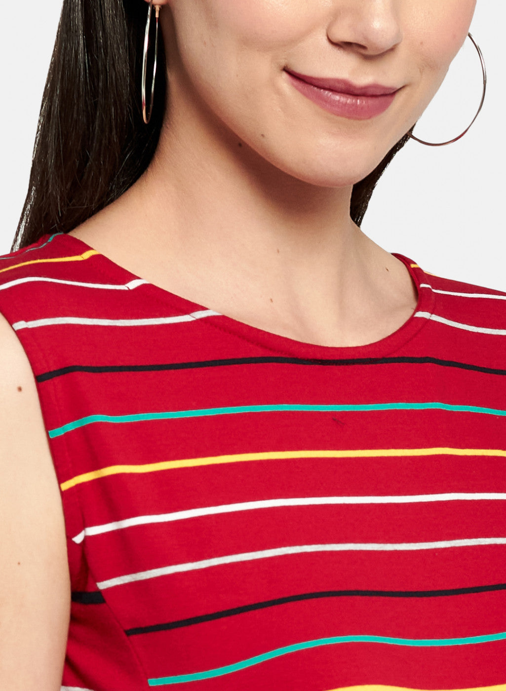 Womens Red Stripe Dress