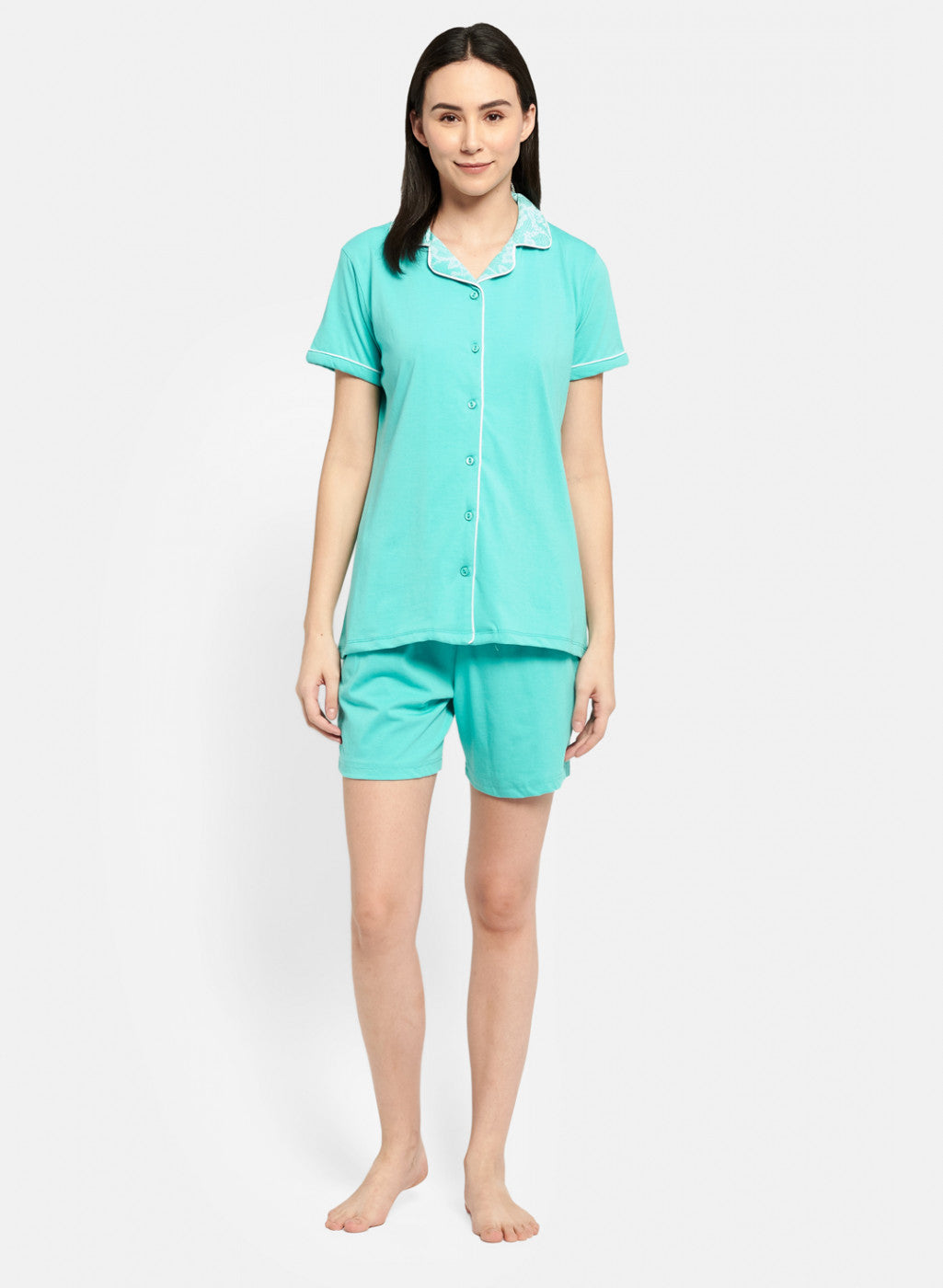 Womens Mint Green Plain Combo Set