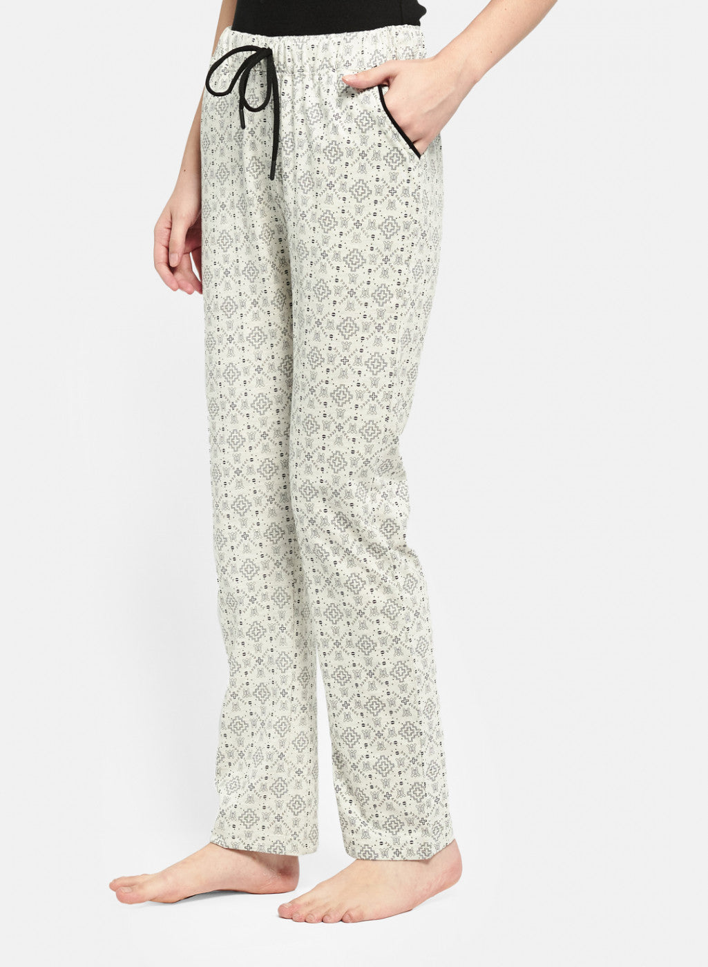 Womens Grey Regular Fit Lower