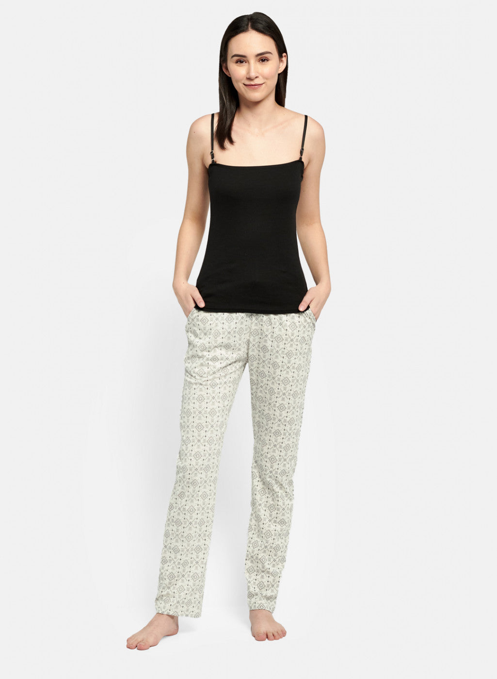 Womens Grey Regular Fit Lower