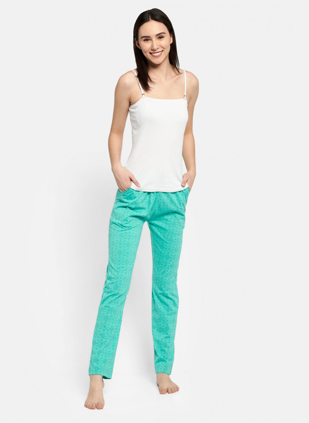 Womens Mint Green Regular Fit Lower
