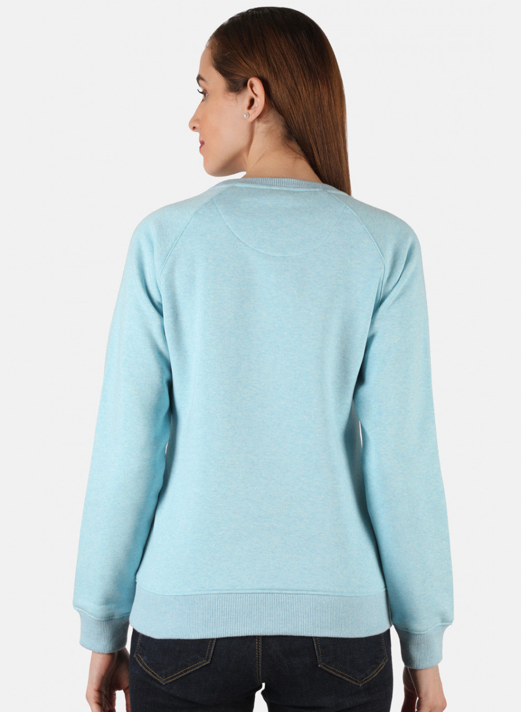 Women Blue Printed Sweatshirt