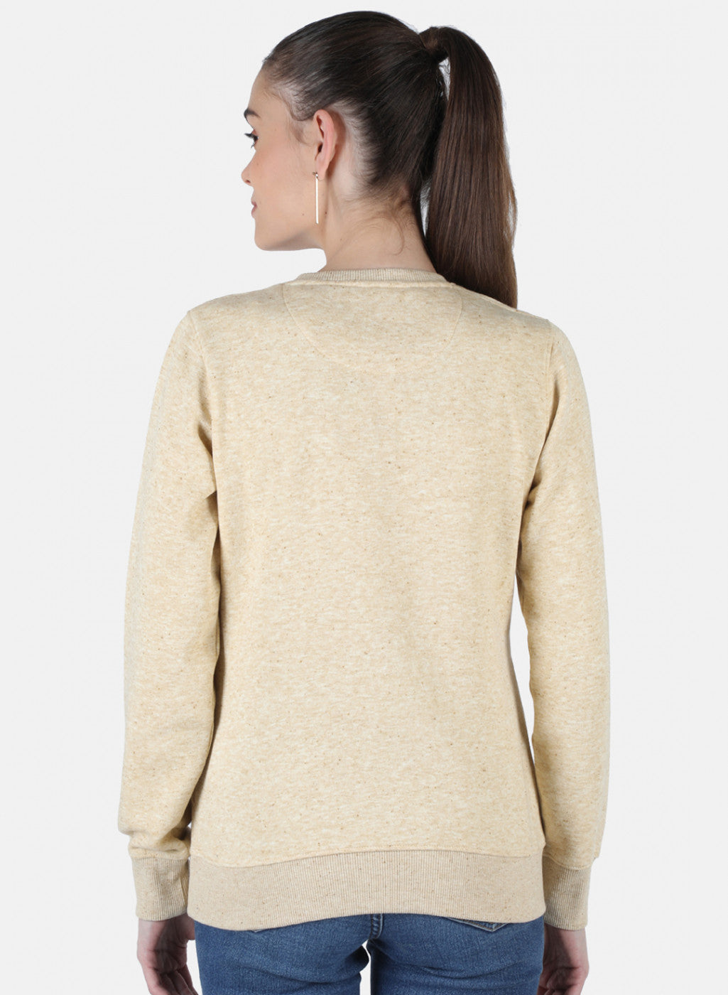 Women Khaki Printed Sweatshirt