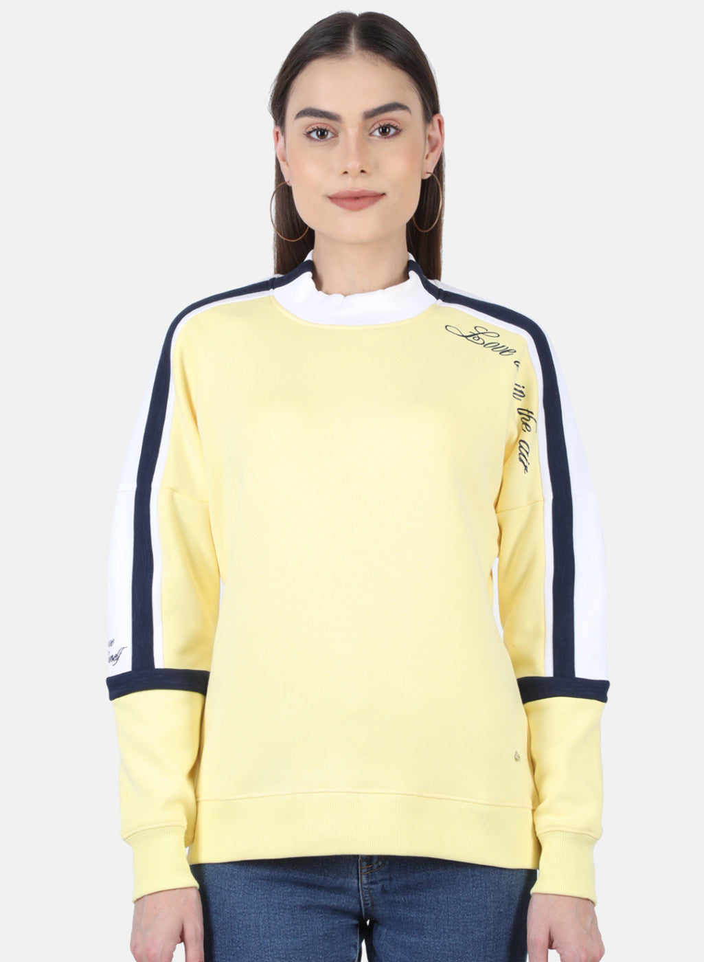 Women Multi Color Solid Sweatshirt
