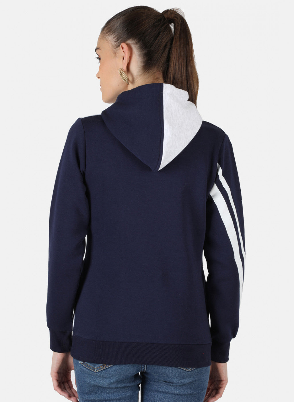 Women Blue Printed Sweatshirt