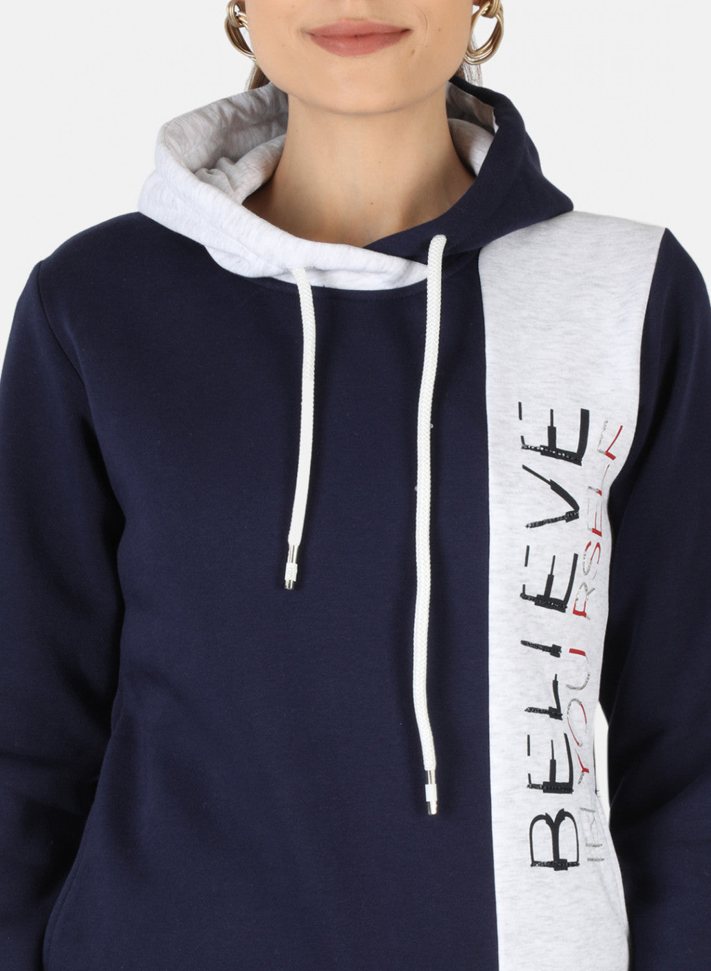 Women Blue Printed Sweatshirt