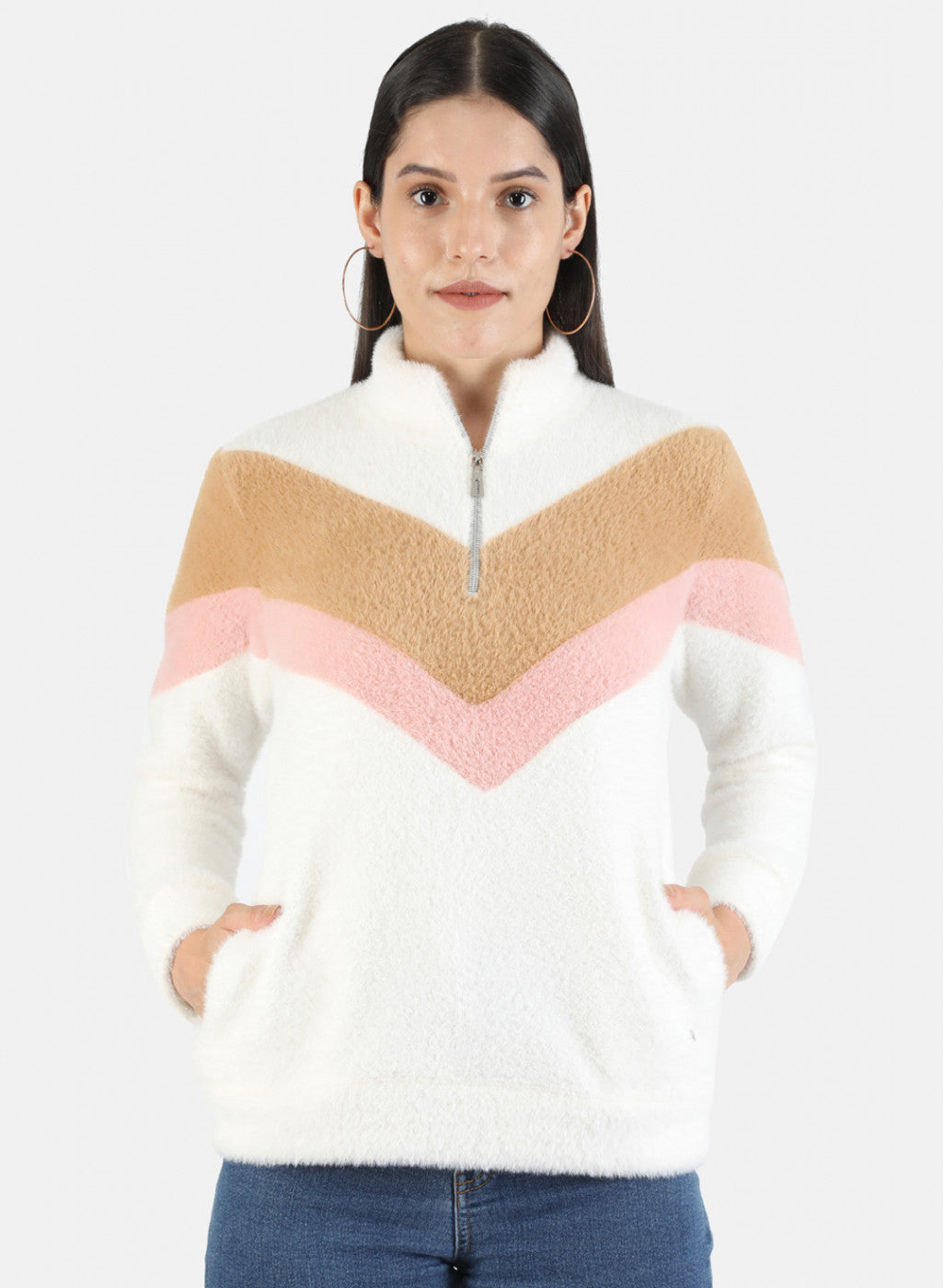 Women Multi Color Solid Sweatshirt