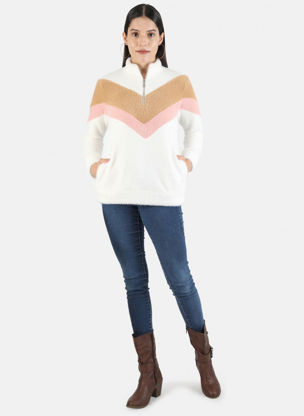Women Multi Color Solid Sweatshirt