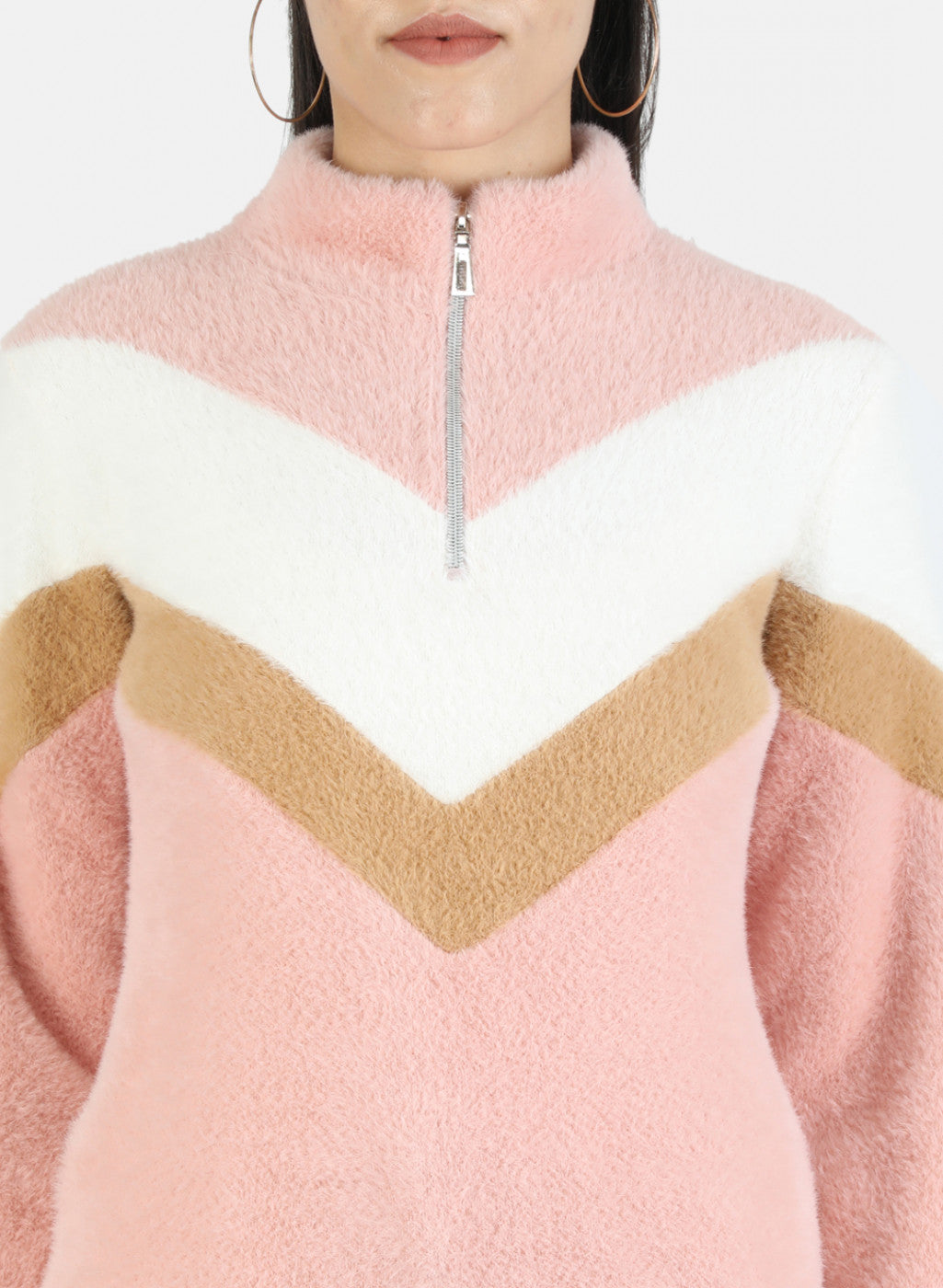 Women Pink Solid Sweatshirt