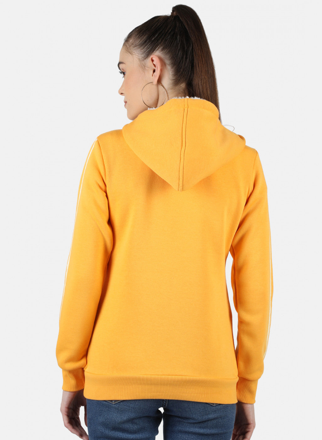 Women Gold Printed Sweatshirt