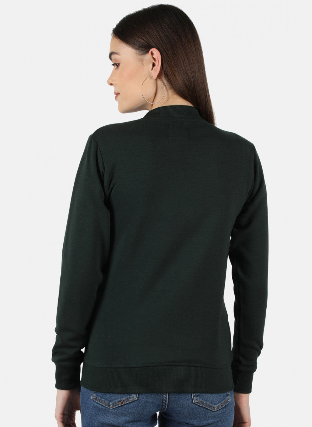 Women Green Printed Sweatshirt