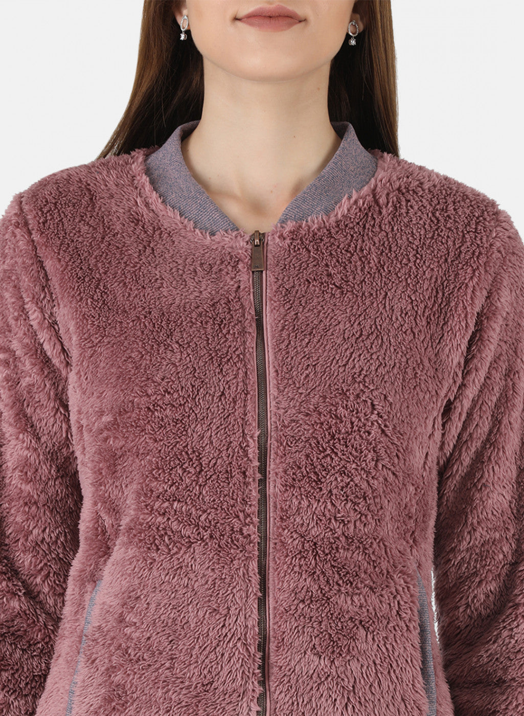 Women Pink Solid Sweatshirt