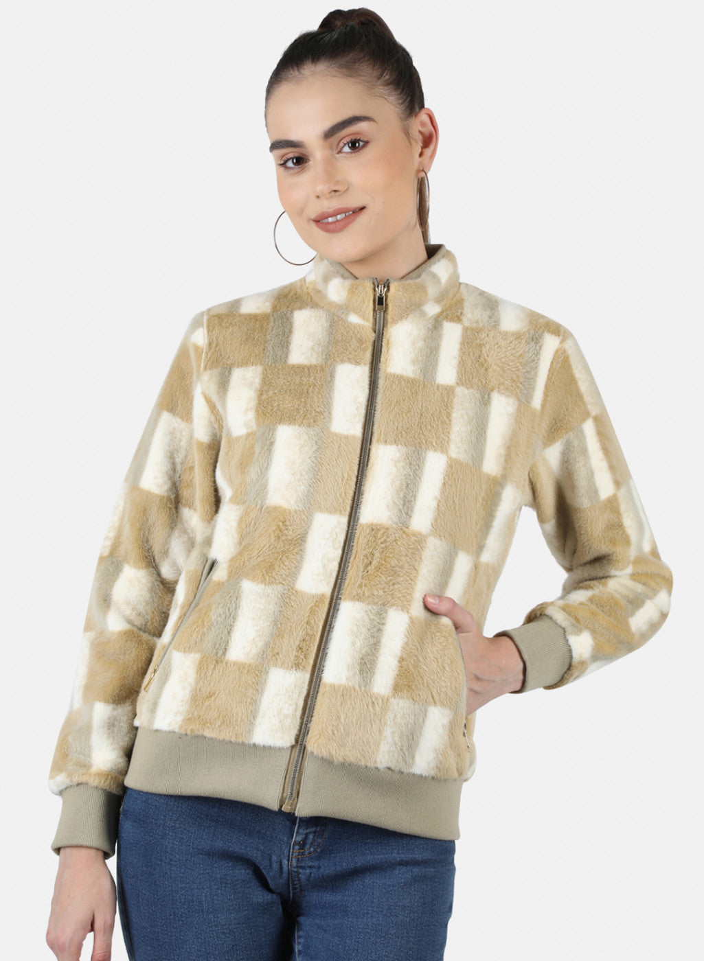 Women Green Solid Sweatshirt