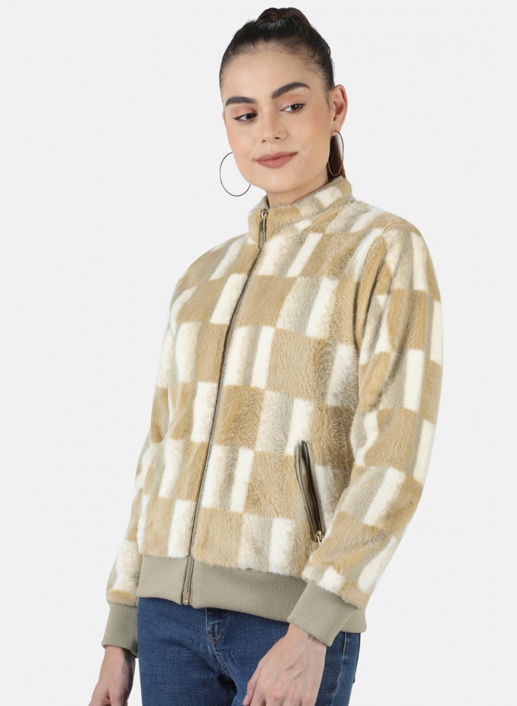 Women Green Solid Sweatshirt