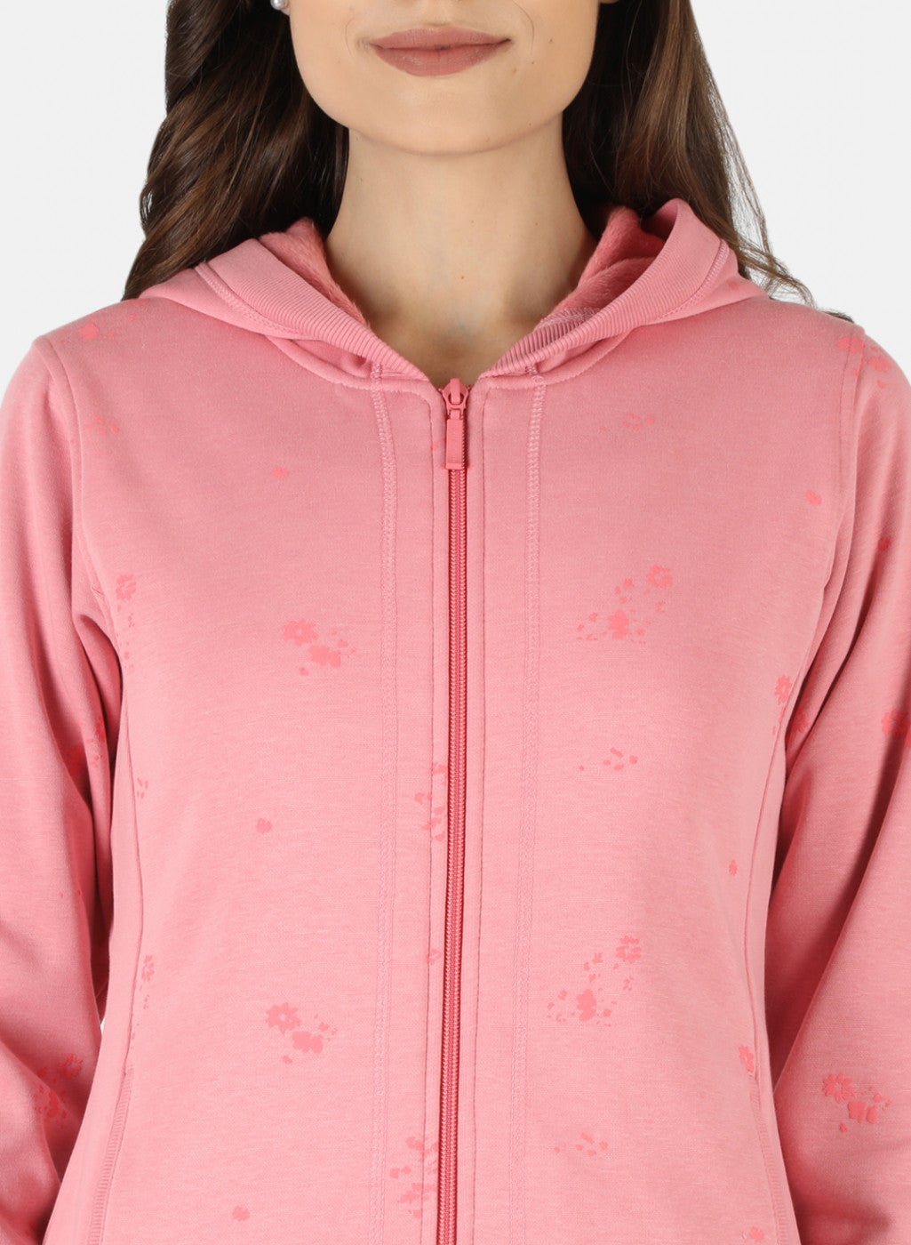 Women Pink Printed Sweatshirt
