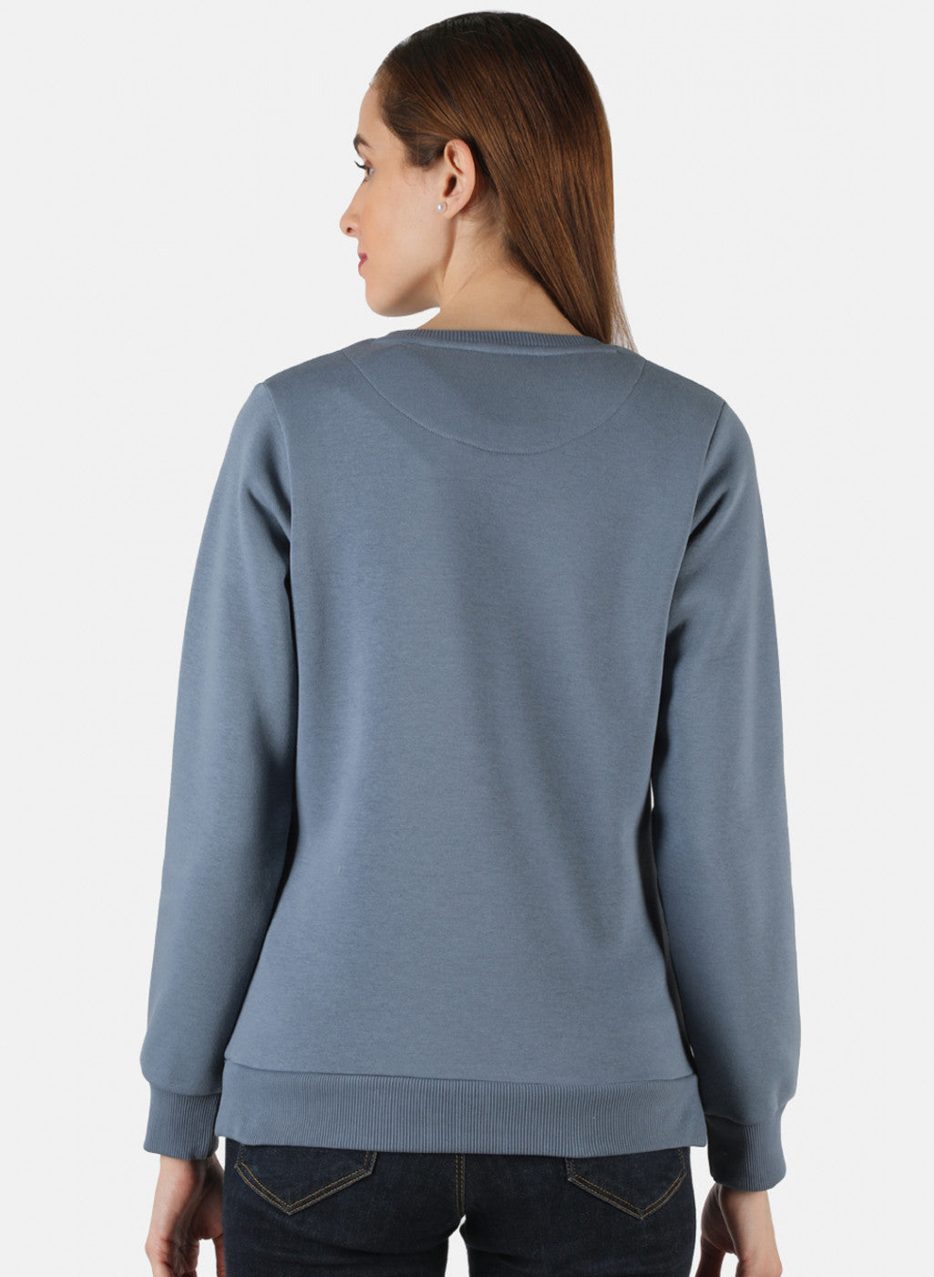 Women Grey Printed Sweatshirt