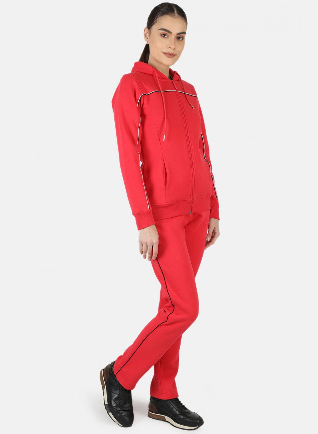 Women Pink Solid Tracksuit