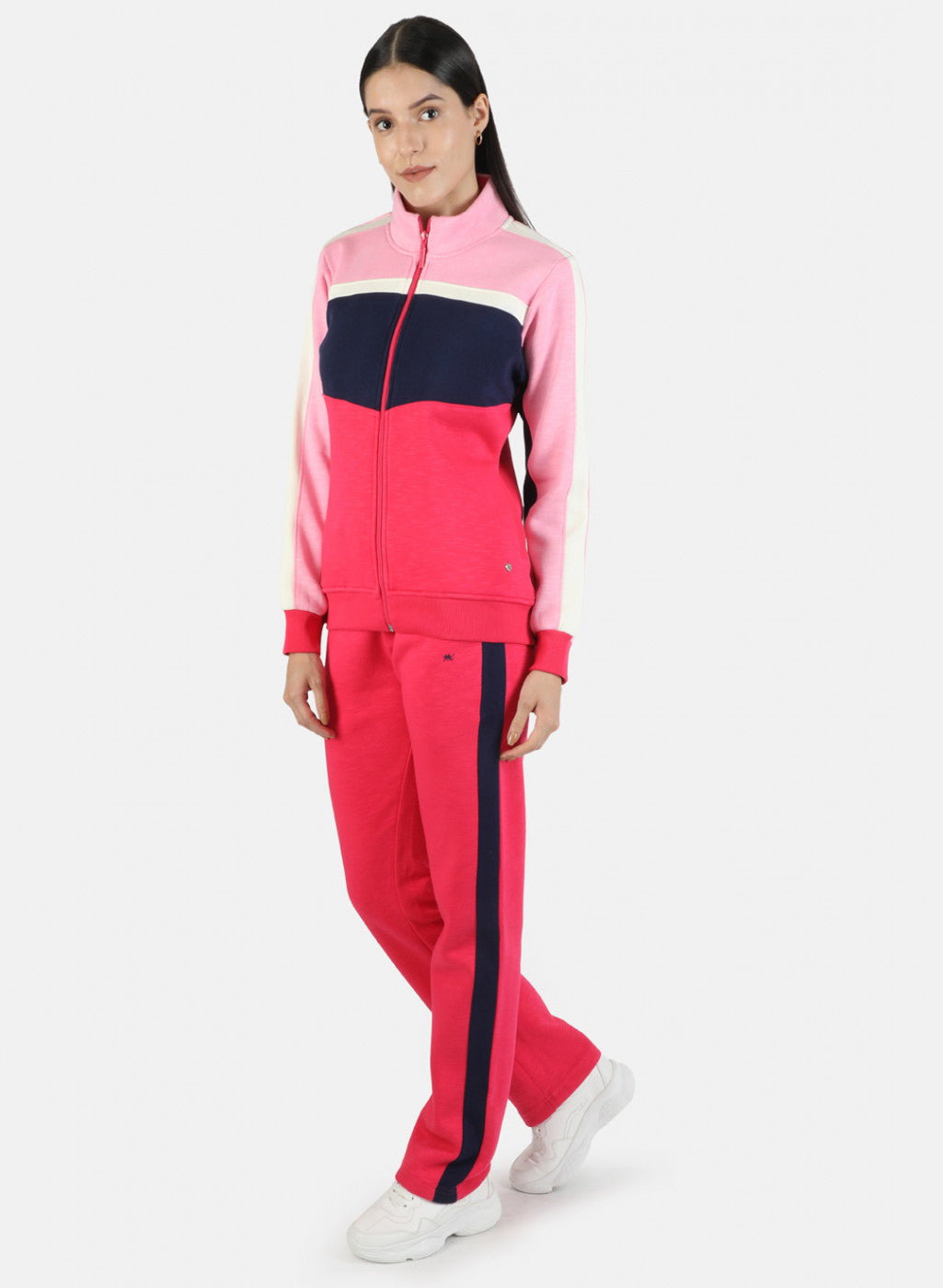 Women Pink Solid Tracksuit